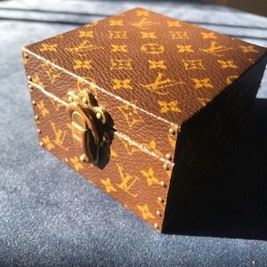Vintage Louis Vuitton Monogram Engagement Ring Jewelry Box